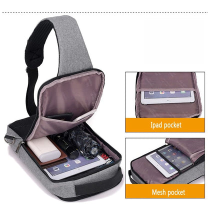 Anti-theft USB Charging Chest Bag