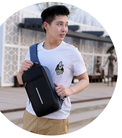 Anti-theft USB Charging Chest Bag