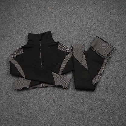 Three-piece Stretch Fitness Yoga Suit