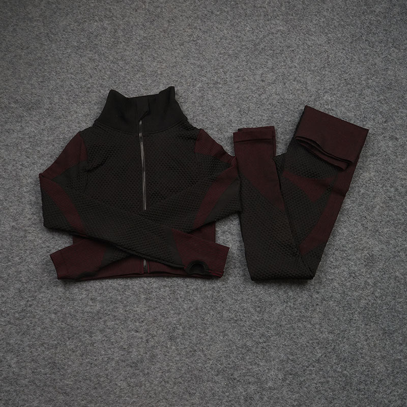 Three-piece Stretch Fitness Yoga Suit