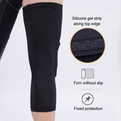 2 PC Compression Knee Pads Long Leg Sleeves Brace Knee Support Protection For Basketball, Football, Volleyball, Running, Cycling