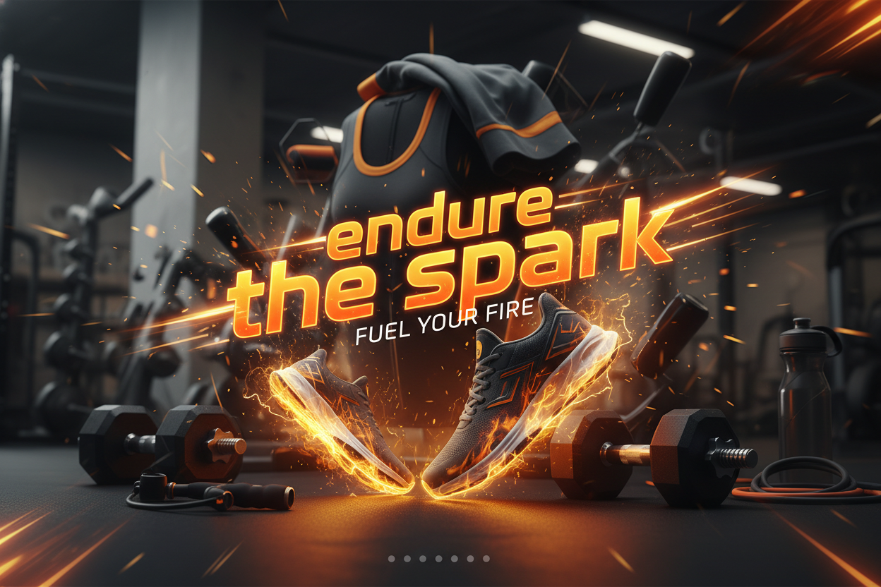 make it a better banner with the name store"endure the spark
